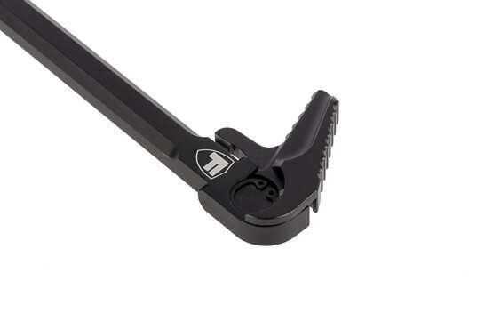 Fortis Clutch left-handed AR 15 charging handle is optimized for support hand use off the left shoulder.